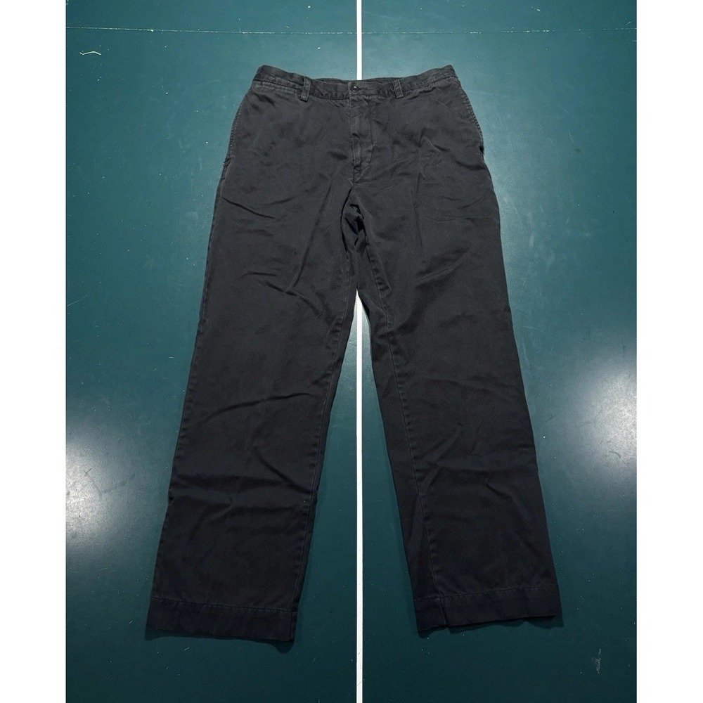 Vtg Nautica Marine Drill Pants 34x32 Black Baggy Relaxed Fit Military NMD MF300A